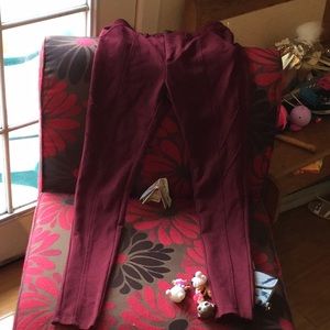 Women’s Burgundy Skinny Pants